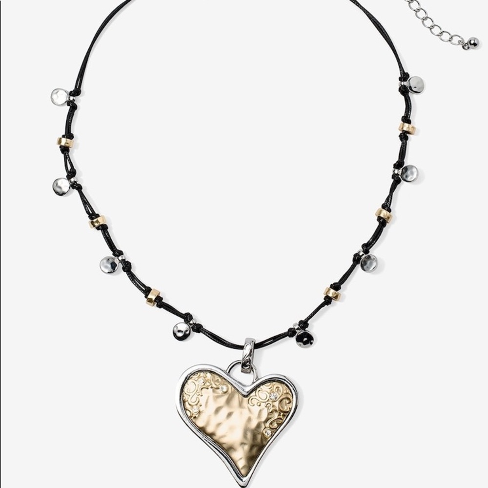 Reversible Chico’s Heart necklace NWT